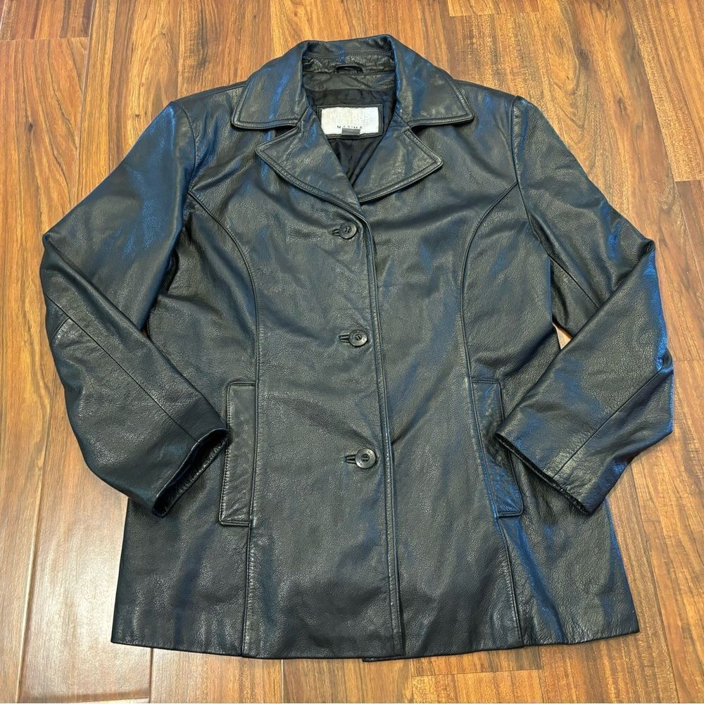 Wilson’s Leather Maxima black genuine leather jacket
